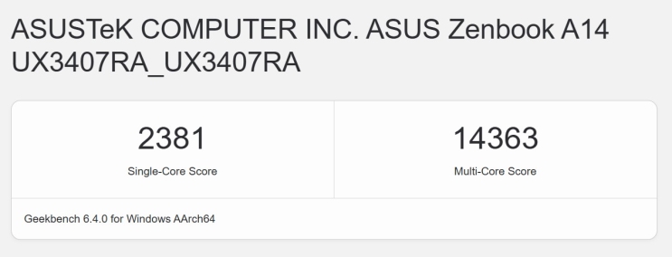 ASUS Zenbook A14 (UX3407): לסטודנטים ויוצרי תוכן מתחילים